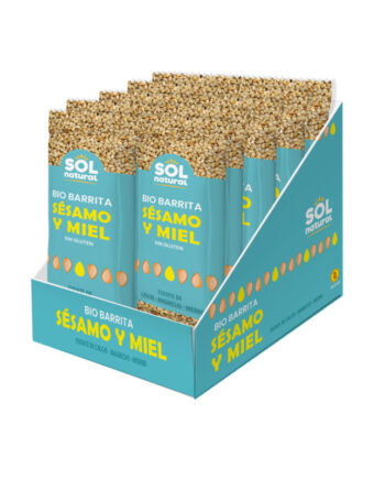 Barritas de sesamo y miel Sin Gluten Bio 16x34g Sol Natural