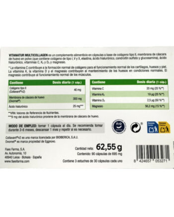 Multicollagen (pack 3 meses 90 caps.) 1 mes gratis Vitanatur
