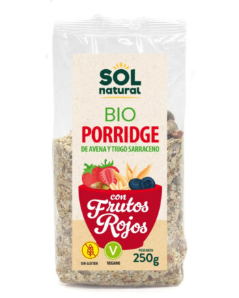 Porridge Frutos rojos avena-T.Sarraceno Bio 250g Sol Natural