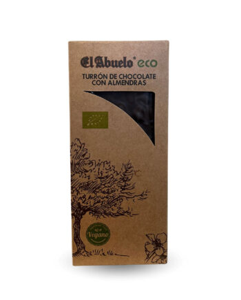 Turron de Chocolate puro con Almendras Bio 200g El Abuelo
