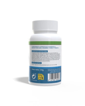 Curcumin+ con Jengibre, Canela y Pimienta 550mg 60 capsulas Sotya