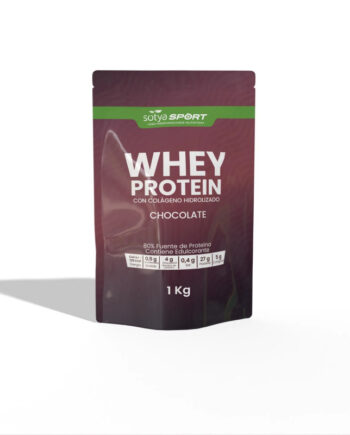 Proteina Whey de suero de leche chocolate Doypack 1 kg Sotya SPORT