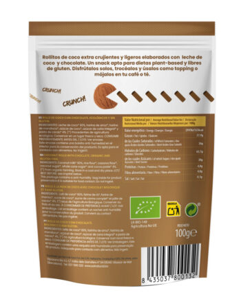 Rolls de Coco y Chocolate crujientes Bio 100g Sol Natural