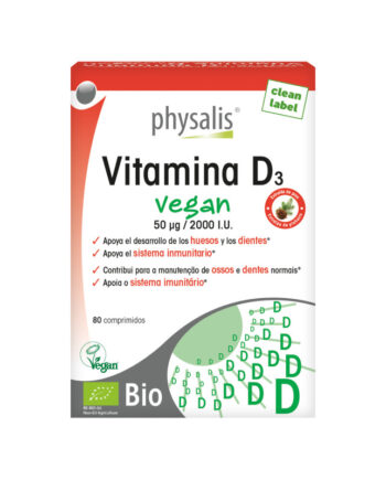 Vitamina D3 Vegan 80 comprimidos Physalis
