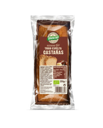 Bizcocho de trigo espelta y castañas Bio 250g Biocop