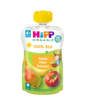 Pouches manzana pera y platano Bio 100g Hipp