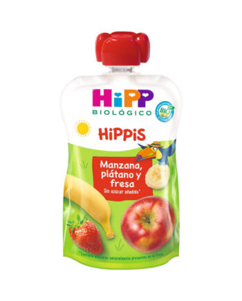 Pouches manzana platano y fresa Bio 100g Hipp