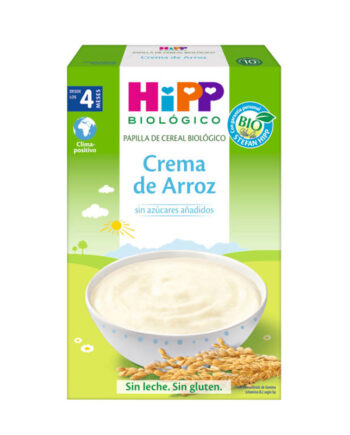 Papilla crema de arroz sin gluten Bio 200 g Hipp
