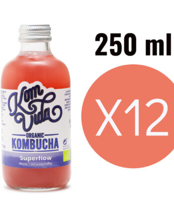 Kombucha Superflow (Supercalm) mora y ashwagandha 12x250ml Komvida