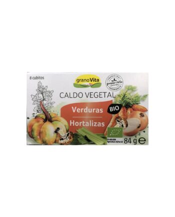 Caldo vegetal de verduras Bio 8 cubitos Granovita