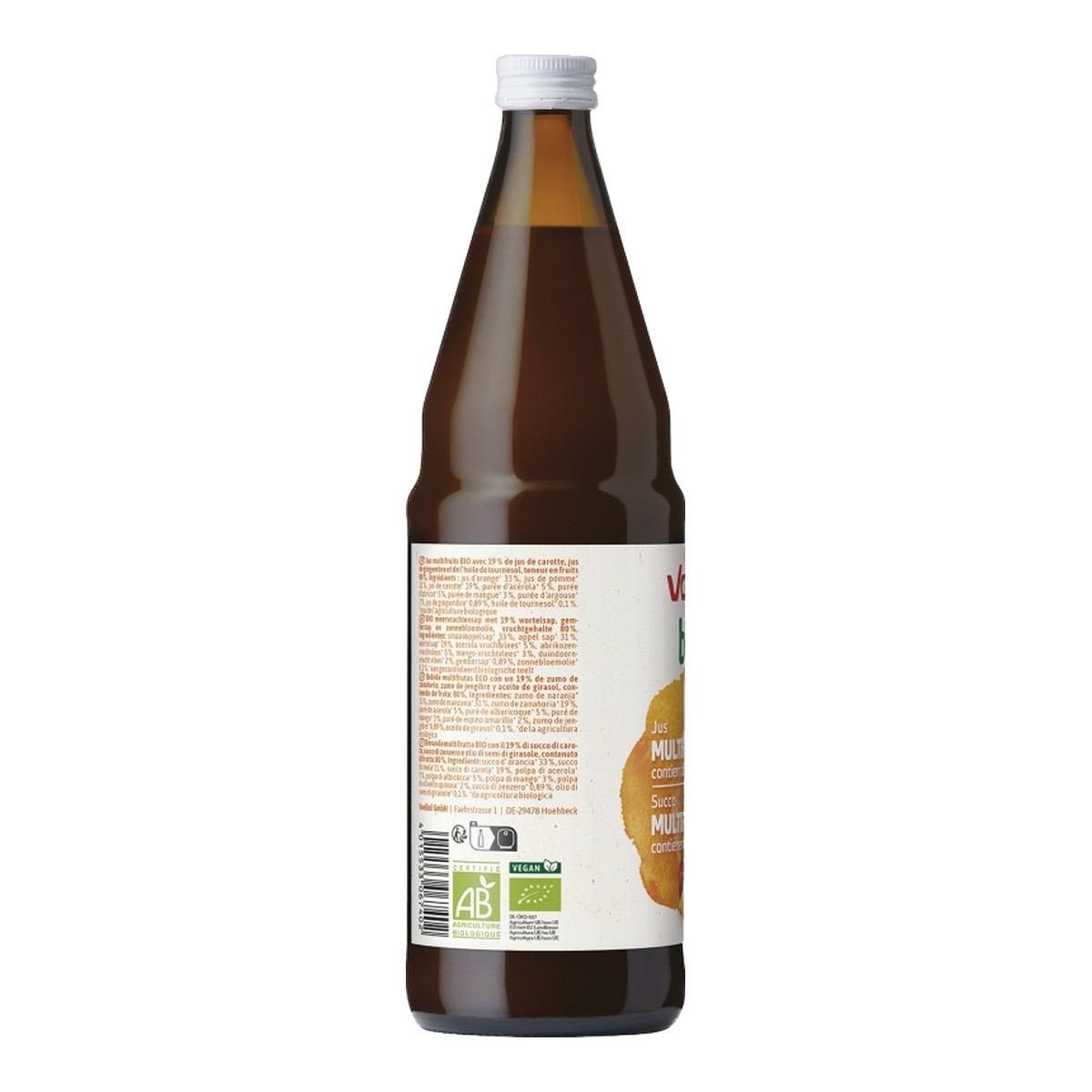 BioC Zumo multifruta naranja con vitamina C Bio 750ml Voelkel