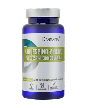 Ajo Espino y Olivo 500 mg bote 60 perlas nutrabasicos Drasanvi
