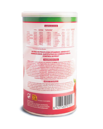 Batido saciante de fresa 600g Sotya