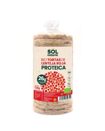 Tortas de lentejas roja Proteicas Bio sin gluten 120g Sol Natural