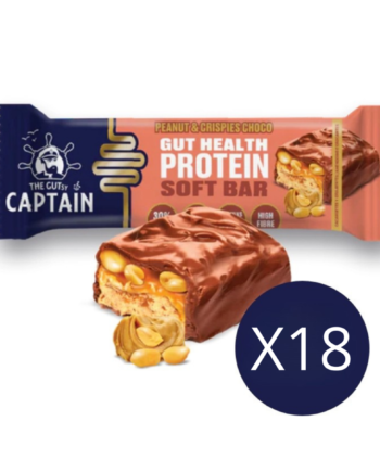 Barrita Chocolate con cacahuete y pepitas crujientes 18x45g The Gutsy Captain