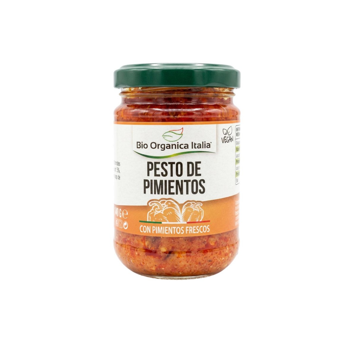 Pesto Pimientos vegano Bio 140g Organica Italia