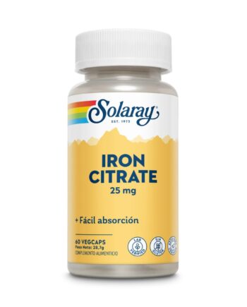 Citrato de Hierro - Iron citrate 25mg 60 vcaps Solaray